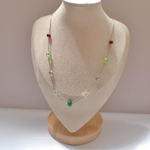 Holiday Crystal Glaze Necklace.