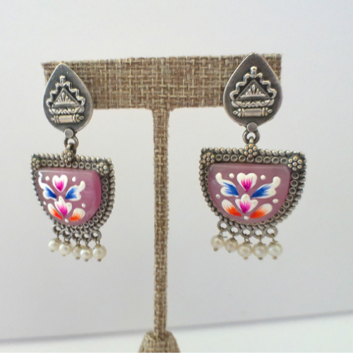 Painted Delicate Flower Earringvs.