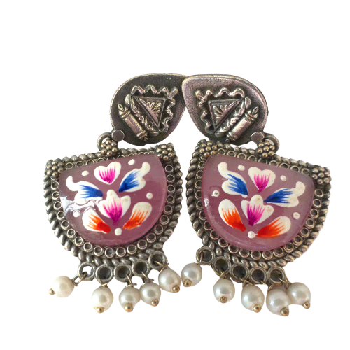 Painted Delicate Flower Earringvs.